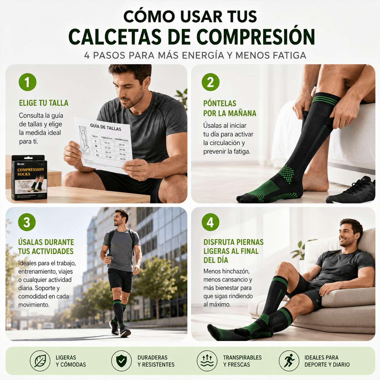 "STEP-FLEX"  CALCETIN LARGO DE COMPRESION