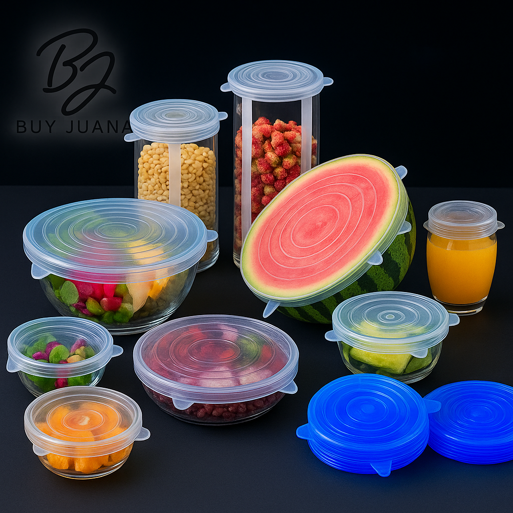 6 Tapas Elásticas Silicona Reutilizable