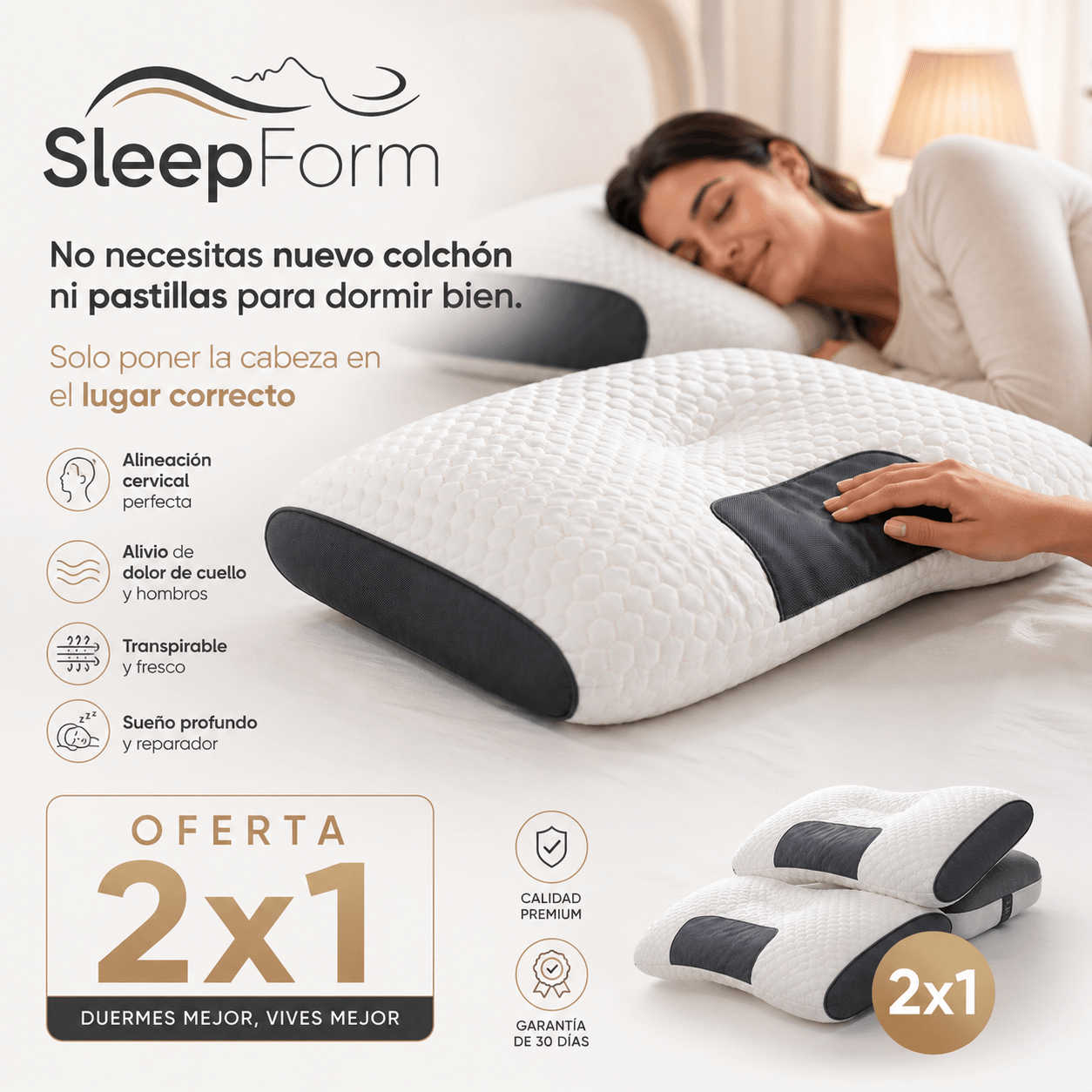 SleepForm ALMOHADA CERVICAL 2x1  (2 unidades)