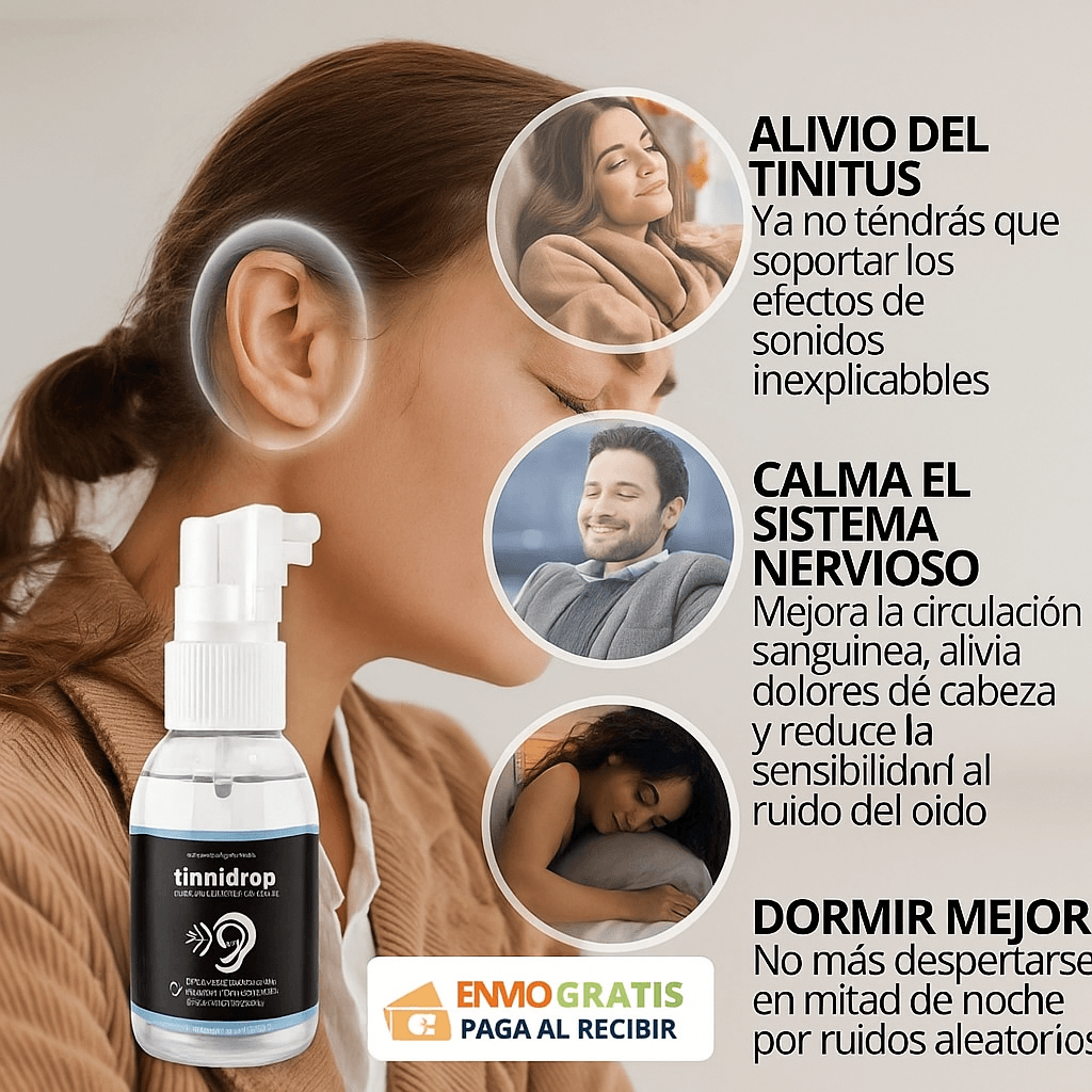 LIMPIADOR DE OIDOS TINNIDROP - ESCUCHA MEJOR, VIVE MEJOR.